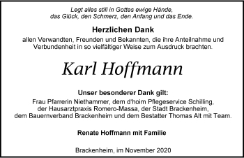 Traueranzeige von Karl Hoffmann von GESAMT