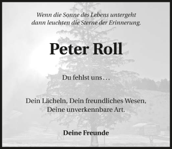 Traueranzeige von Peter Roll 