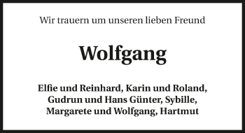 Traueranzeige von Wolfgang Fritschle 