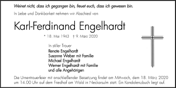 Traueranzeige von Karl-Ferdinand Engelhardt 