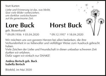 Traueranzeige von Horst Buck 