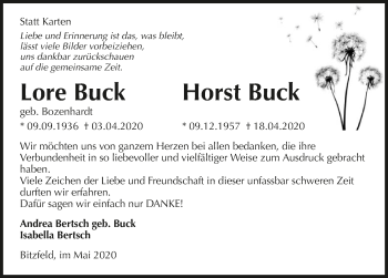 Traueranzeige von Lore Buck 