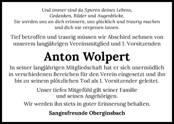 Traueranzeige von Anton Wolpert von GESAMT
