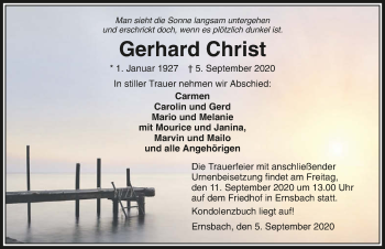 Traueranzeige von Gerhard Christ von GESAMT