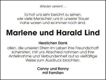 Traueranzeige von Harald Lind von GESAMT