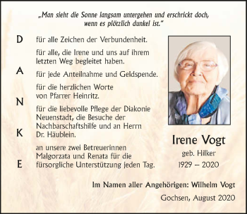Traueranzeige von Ingrid Vogt von GESAMT