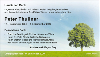 Traueranzeige von Peter Thullner von GESAMT