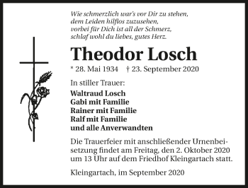 Traueranzeige von Theodor Losch von GESAMT