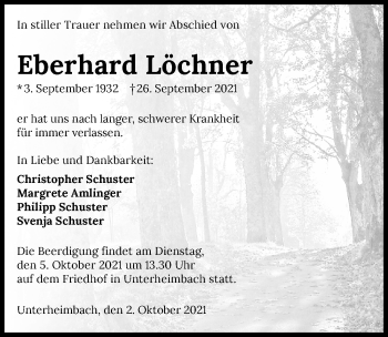 Traueranzeige von Eberhard Löchner von GESAMT