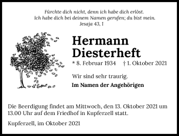 Traueranzeige von Hermann Diesterheft von GESAMT
