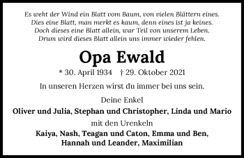 Traueranzeige von Ewald Hepp von GESAMT