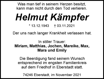 Traueranzeige von Hans Kämpfer von GESAMT