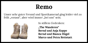 Traueranzeige von Remo Batora von GESAMT