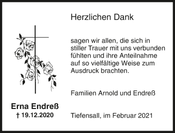 Traueranzeige von Erna Endreß von GESAMT