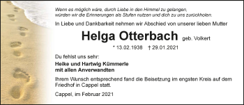 Traueranzeige von Helga Otterbach von GESAMT