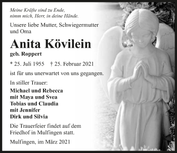 Traueranzeige von Anita Kövilein von GESAMT