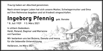 Traueranzeige von Ingeborg Pfennig von GESAMT