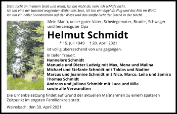 Traueranzeige von Helmut Schmidt von GESAMT