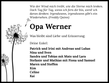 Traueranzeige von Werner Reinhardt von GESAMT