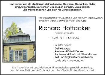 Traueranzeige von Richard Hoffacker von GESAMT