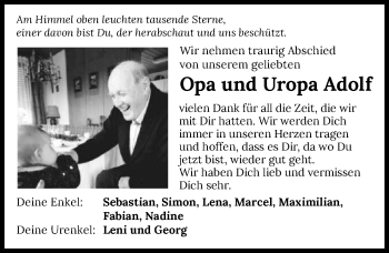 Traueranzeige von Adolf Feucht von GESAMT