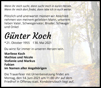 Traueranzeige von Günter Koch von GESAMT