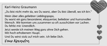 Traueranzeige von Karl-Heinz Graumann von GESAMT