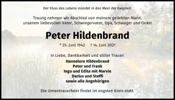 Traueranzeige von Peter Hildenbrand von GESAMT
