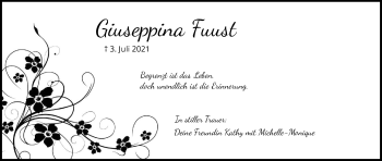 Traueranzeige von Giuseppina Fuust von GESAMT