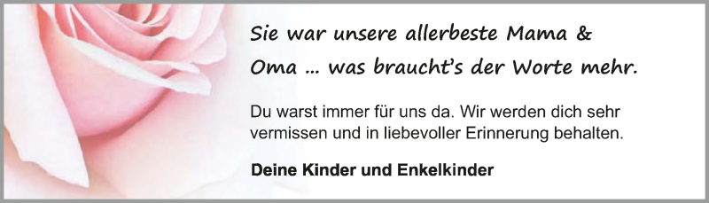  Traueranzeige für Renate Schütz vom 27.07.2021 aus GESAMT