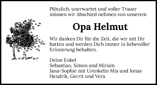 Traueranzeige von Helmut Harst von GESAMT