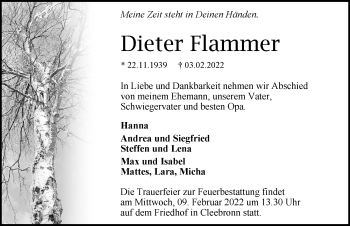 Traueranzeige von Dieter Flammer von GESAMT
