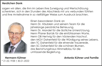 Traueranzeige von Hermann Kühner von GESAMT