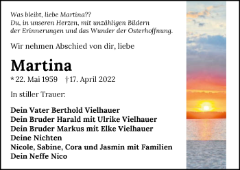Traueranzeige von Martina Krusche von GESAMT