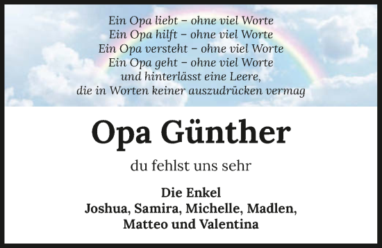 Traueranzeige von Günther Schaffert von GESAMT