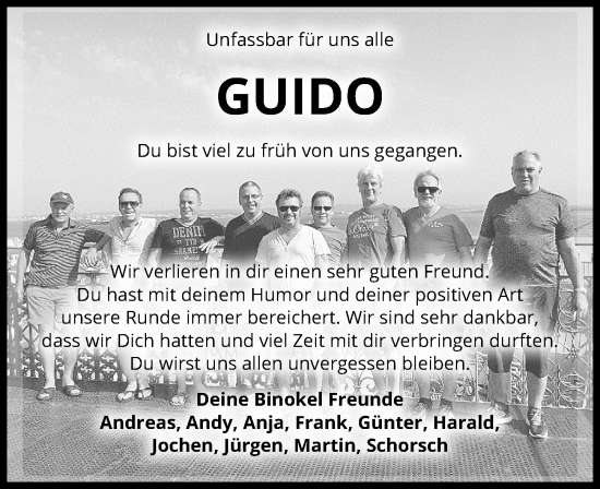 Traueranzeige von Guido Hummel von GESAMT