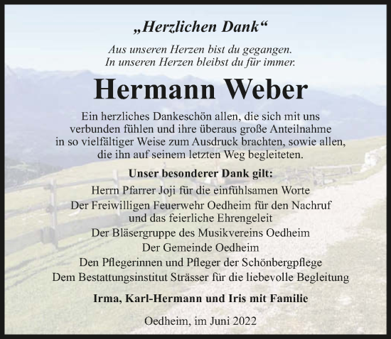 Traueranzeige von Hermann Weber von GESAMT