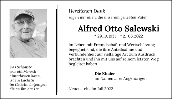 Traueranzeige von Alfred Salewski von GESAMT