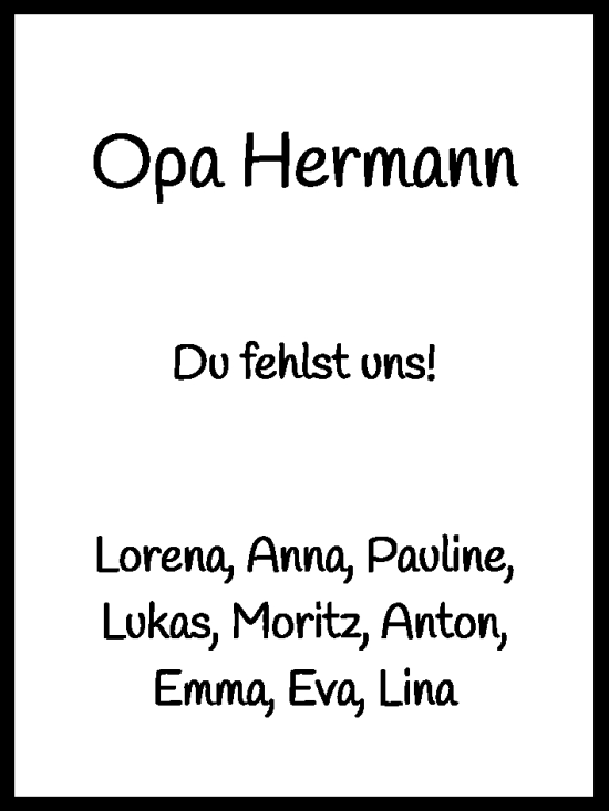 Traueranzeige von Hermann Schlipf von GESAMT