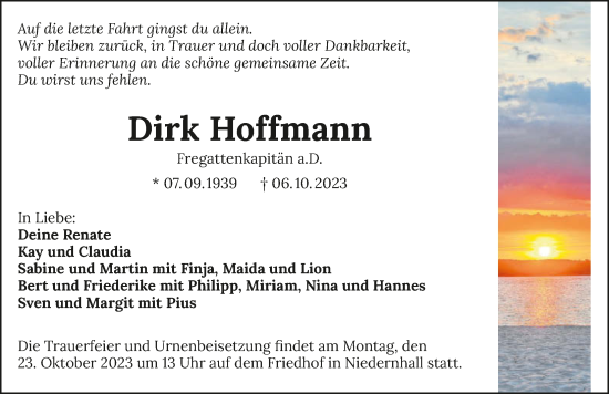 Traueranzeige von Dirk Hoffmann von GESAMT
