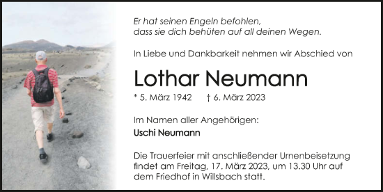 Traueranzeige von Lothar Neumann von GESAMT