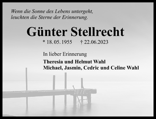 Traueranzeige von Günter Stellrecht von GESAMT