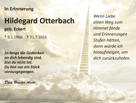 Traueranzeige von Hildegard Otterbach 