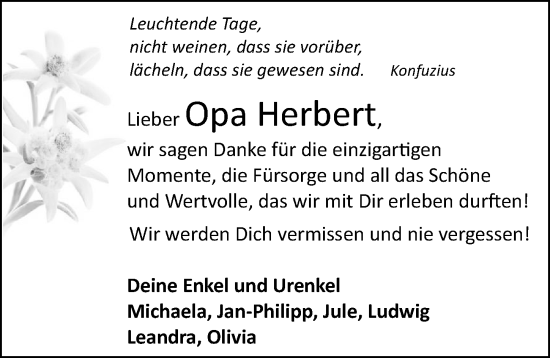 Traueranzeige von Herbert Mayer von GESAMT