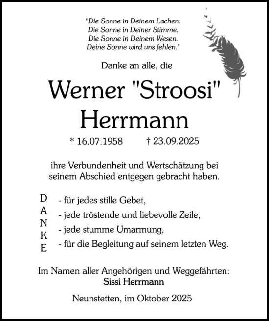 Traueranzeige von Werner Herrmann von GESAMT