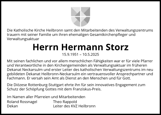 Traueranzeige von Hermann Storz von GESAMT