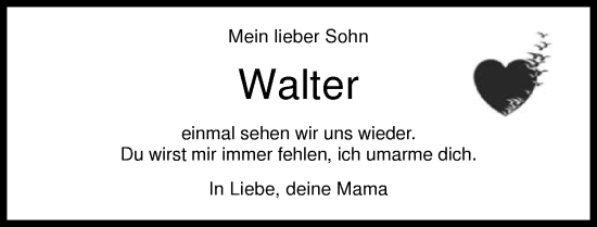 Traueranzeige von Walter Schmidt von GESAMT
