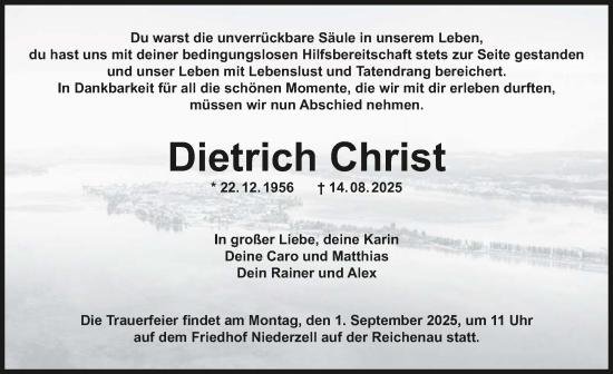 Traueranzeige von Dietrich Christ von GESAMT