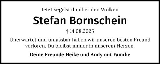Traueranzeige von Stefan Bornschein von GESAMT
