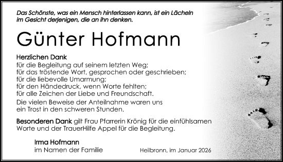 Traueranzeige von Günter Hofmann von GESAMT